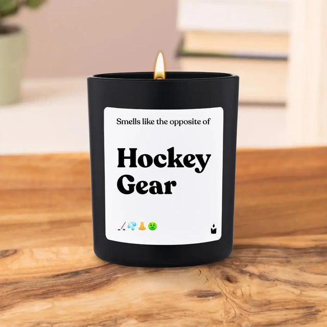 Duftkerze Schwarz Woody Smells like the opposite of Hockey Gear von ChattyCandles