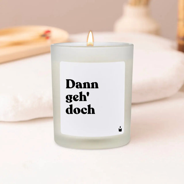 Duftkerze Weiss Woody Dann geh' doch von ChattyCandles