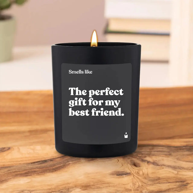 Duftkerze Schwarz Woody Smells like: The perfect gift for my best friend. von ChattyCandles