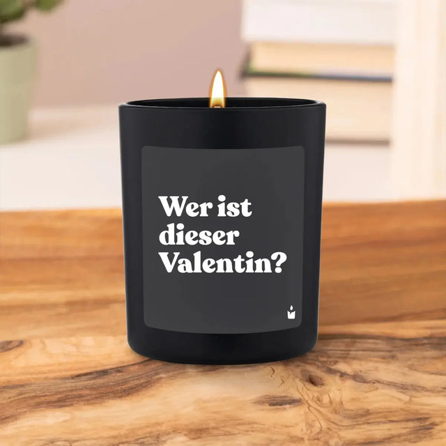 Duftkerze Schwarz Flowery Wer ist dieser Valentin? von ChattyCandles