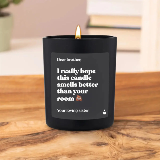 Duftkerze Schwarz Flowery I really hope this candle smells better than your room von ChattyCandles