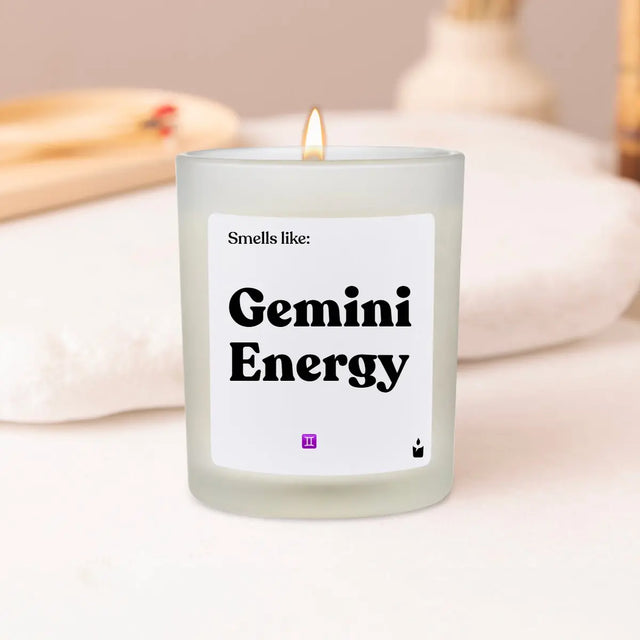 Duftkerze Weiss Woody Smells like: Gemini Energy von ChattyCandles