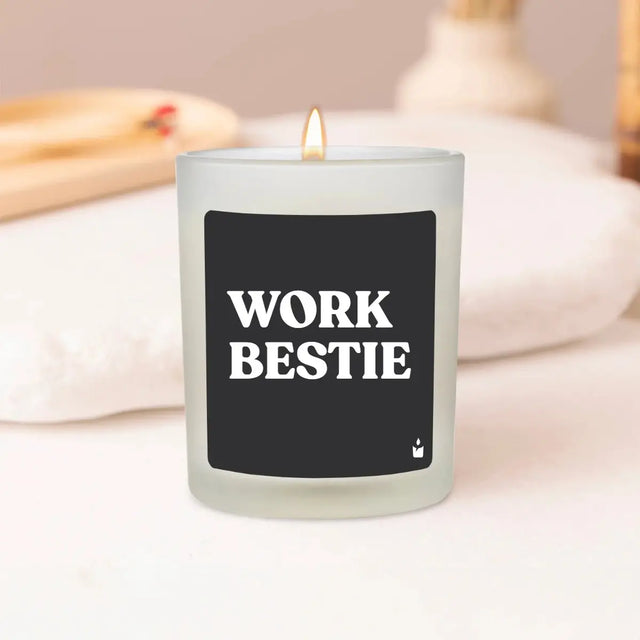 Duftkerze Weiss Woody Work Bestie von ChattyCandles
