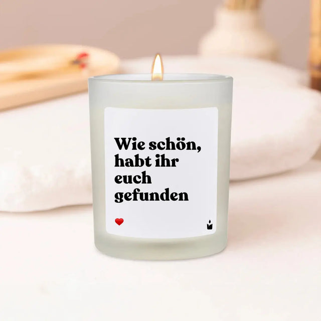 Duftkerze Weiss Woody Wie schön, habt ihr euch gefunden von ChattyCandles