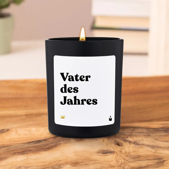 Duftkerze Schwarz Woody Vater des Jahres von ChattyCandles