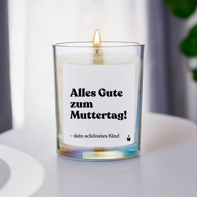 Duftkerze Rainbow Woody Alles Gute zum Muttertag! - dein schönstes Kind von ChattyCandles