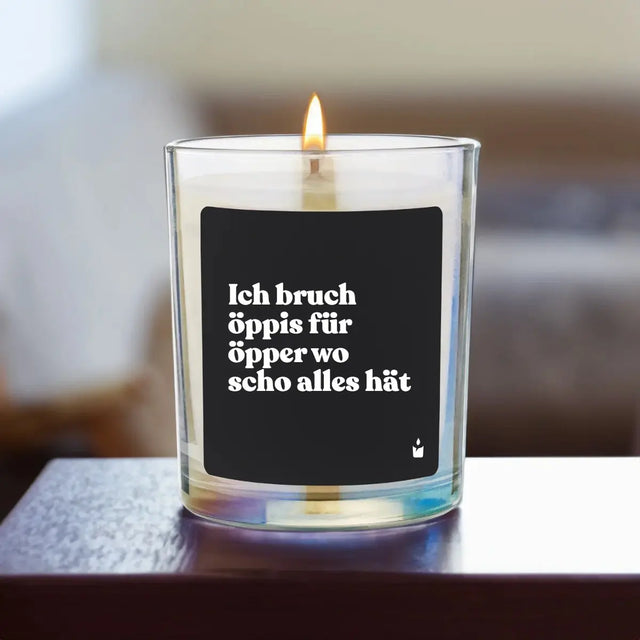 Duftkerze Rainbow Flowery Ich bruch öppis für öpper wo scho alles hät von ChattyCandles