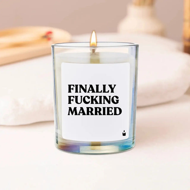 Duftkerze Rainbow Woody finally fucking married von ChattyCandles