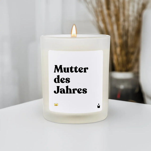 Duftkerze Weiss Woody Mutter des Jahres von ChattyCandles