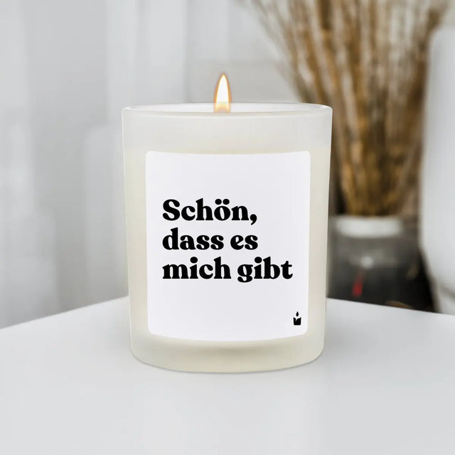 Duftkerze Weiss Flowery Schön, dass es mich gibt von ChattyCandles