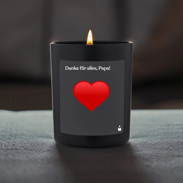 Duftkerze Schwarz Woody Danke für alles, Papa! von ChattyCandles