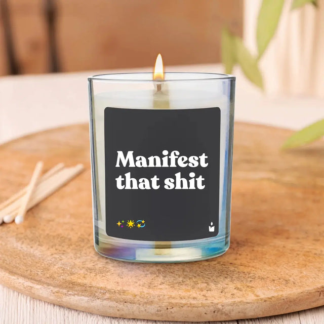 Duftkerze Rainbow Flowery Manifest that shit von ChattyCandles