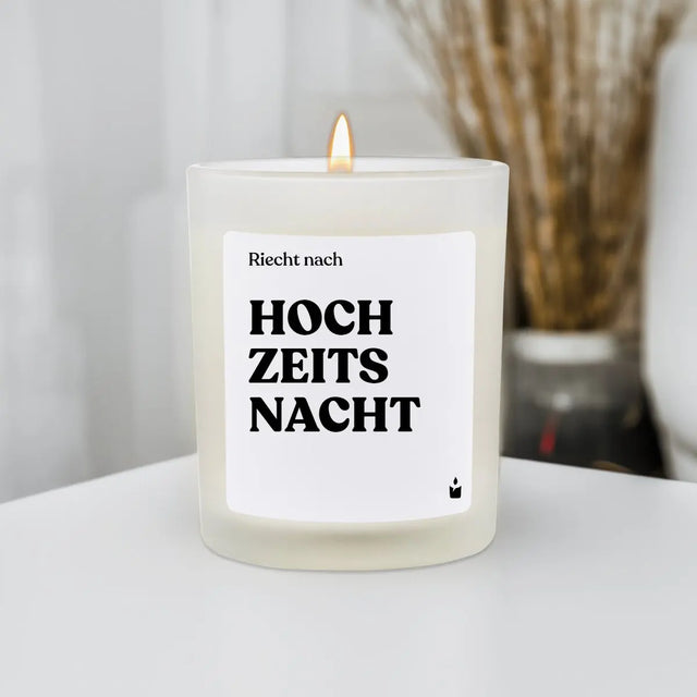 Duftkerze Weiss Woody Riecht nach Hochzeitsnacht von ChattyCandles