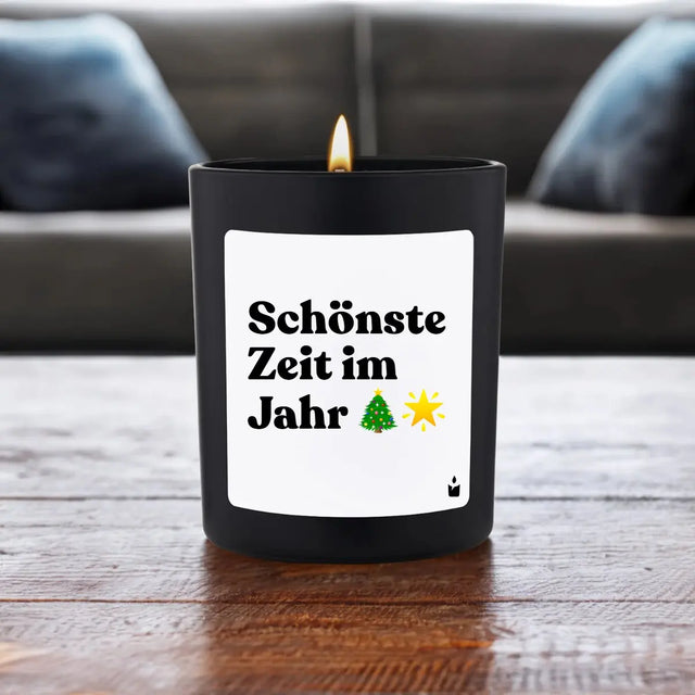 Duftkerze Schwarz Woody Schönste Zeit im Jahr von ChattyCandles