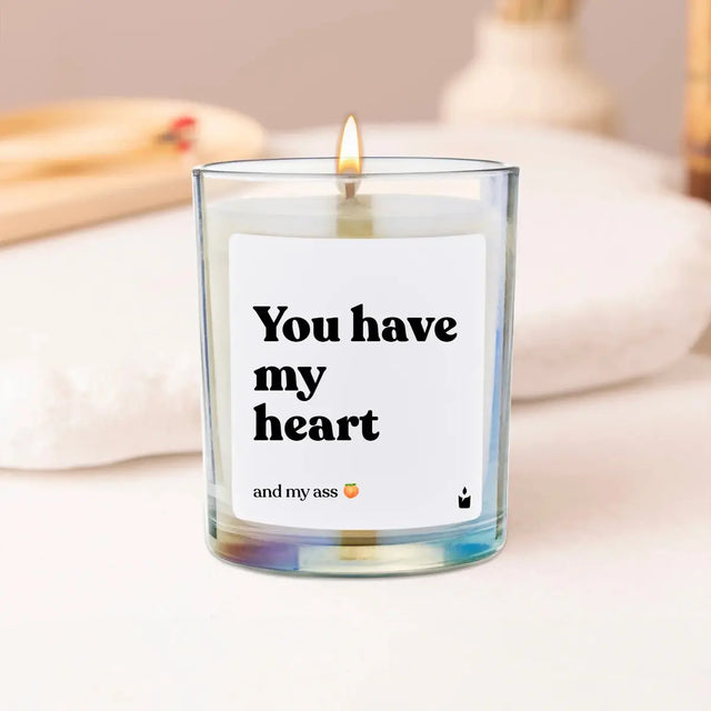 Duftkerze Rainbow Woody You have my heart and my ass von ChattyCandles