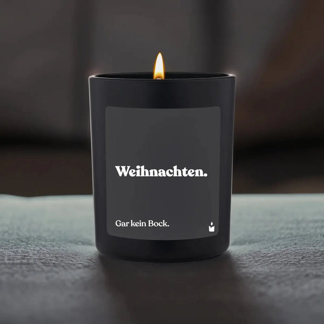 Duftkerze Schwarz Flowery Weihnachten. Gar kein Bock. von ChattyCandles