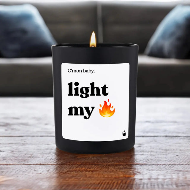 Duftkerze Schwarz Flowery C'mon baby, light my fire von ChattyCandles