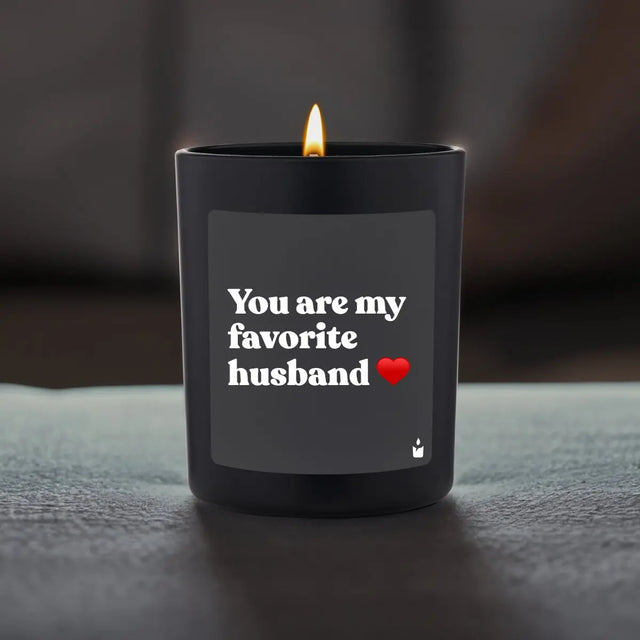 Duftkerze Schwarz Flowery You are my favorite husband von ChattyCandles