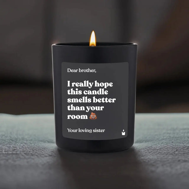 Duftkerze Schwarz Flowery I really hope this candle smells better than your room von ChattyCandles
