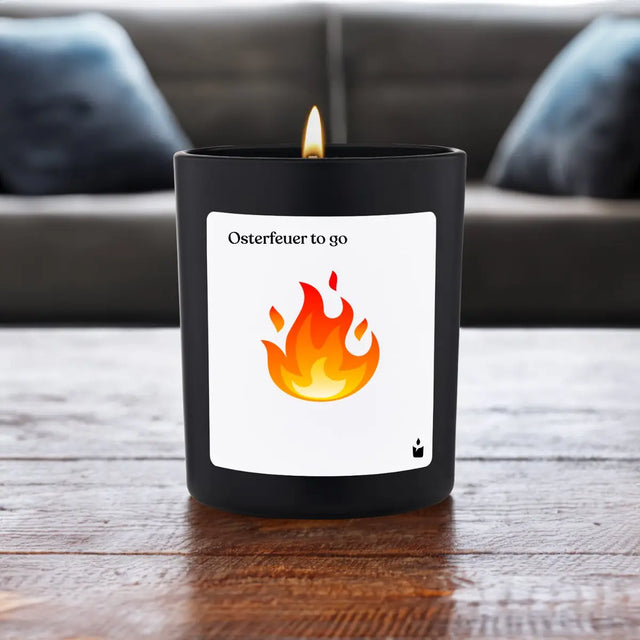 Duftkerze Schwarz Flowery Osterfeuer to go von ChattyCandles