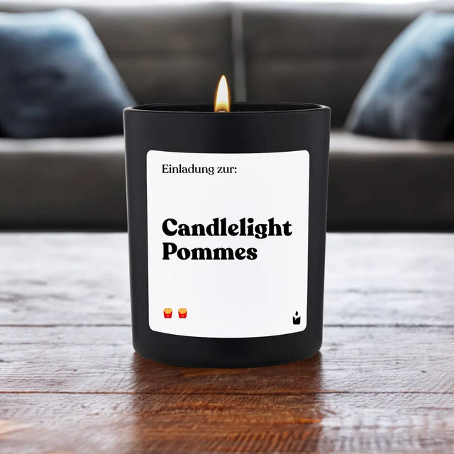 Duftkerze Schwarz Flowery Candlelight Pommes von ChattyCandles