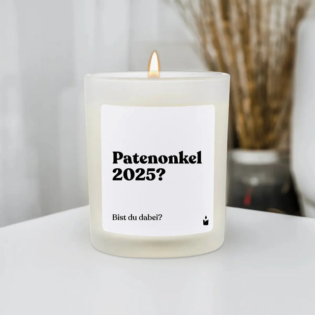 Duftkerze Weiss Flowery Patenonkel 2025? Bist du dabei? von ChattyCandles