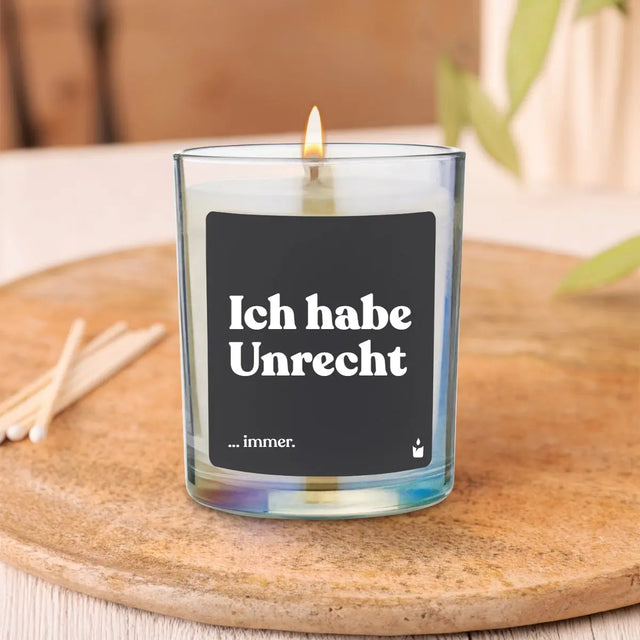 Duftkerze Rainbow Woody Ich habe Unrecht von ChattyCandles