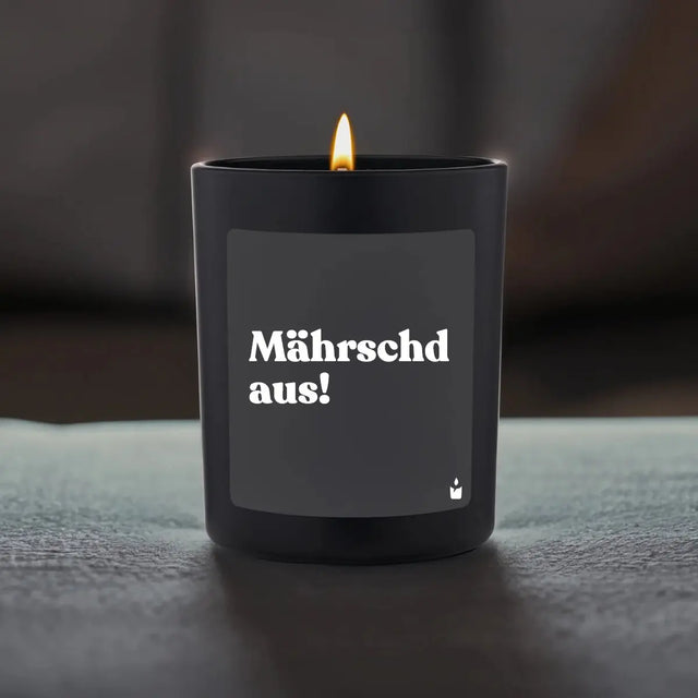 Duftkerze Schwarz Woody Mährschd aus! von ChattyCandles