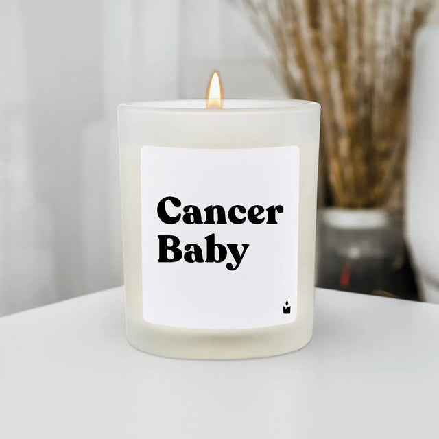 Duftkerze Weiss Flowery Cancer Baby von ChattyCandles