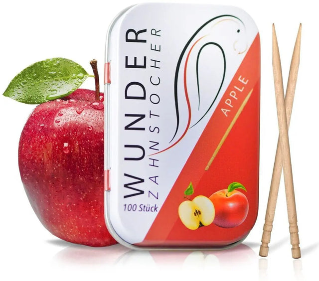 Zahnstocher mit Geschmack Apfel von Wunder Zahnstocher