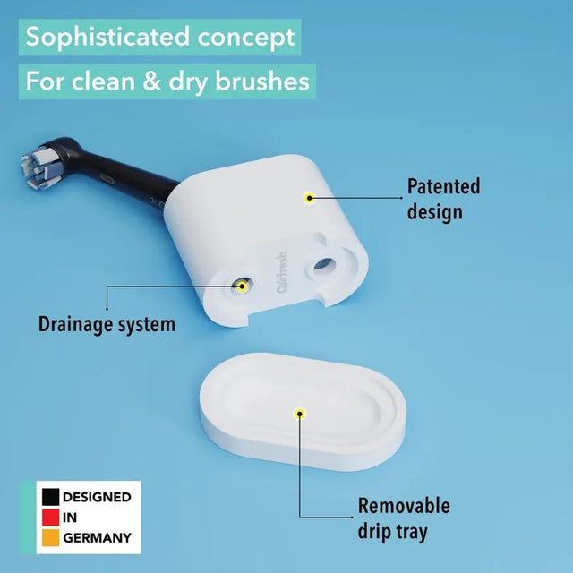 Zahnbürsten- und Aufsteckbürstenhalter 2er Weiss von Qikfresh