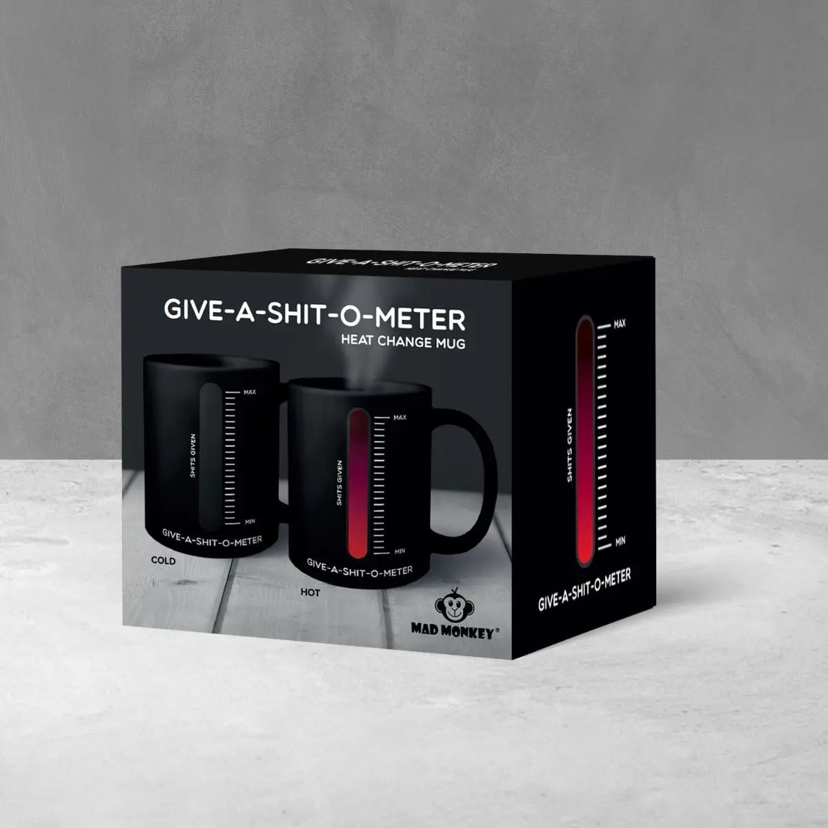 Tasse Give a Shit mit Farbwechsel durch Wärme von Mad Monkey