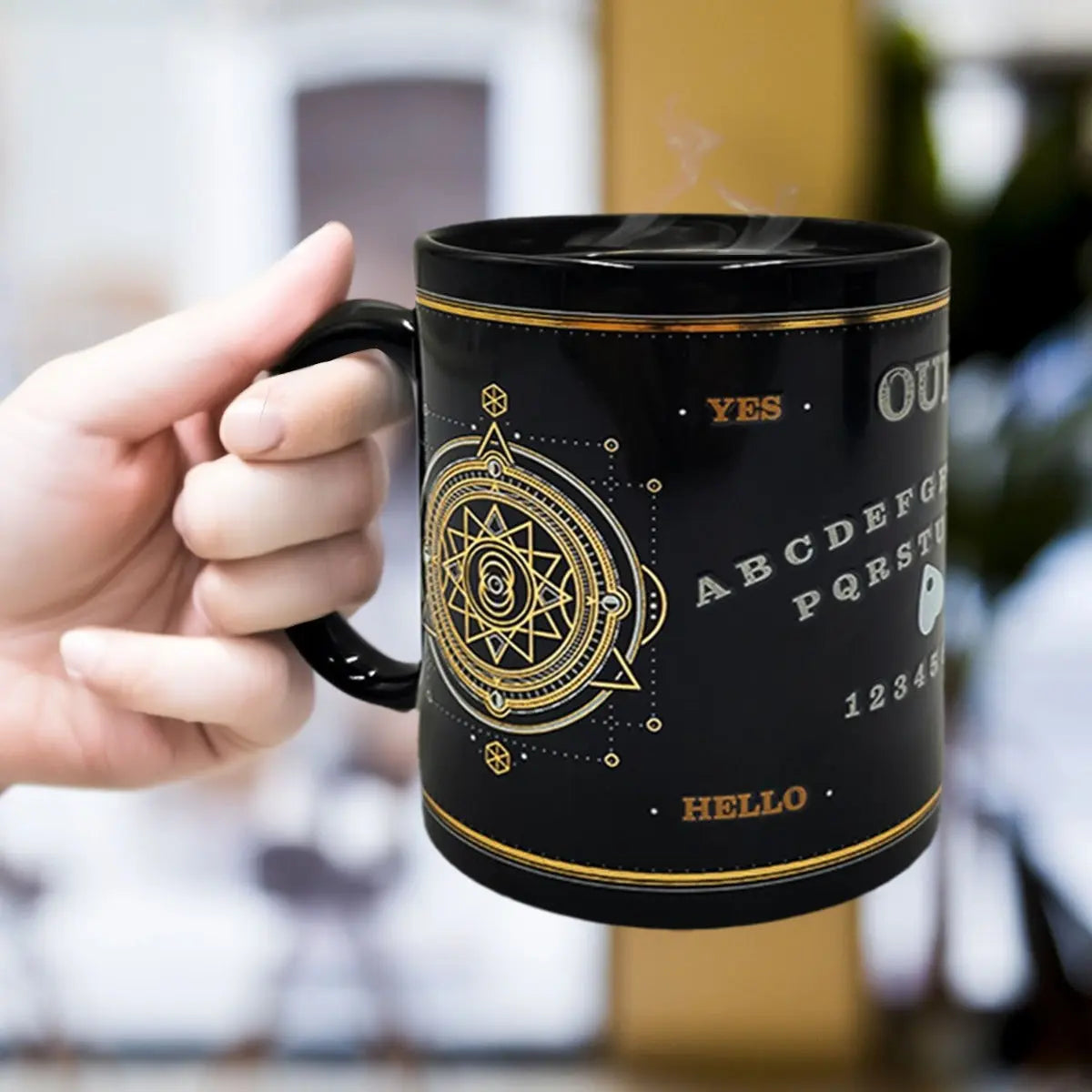 Tasse Ouija mit Farbwechsel durch Wärme von Mad Monkey