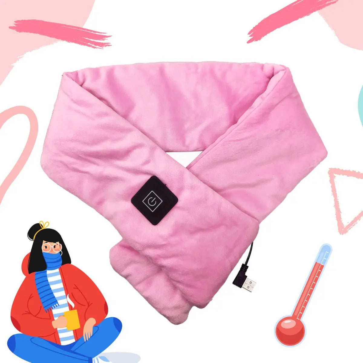 Toastie Beheizter Schal Pink von Mad Monkey