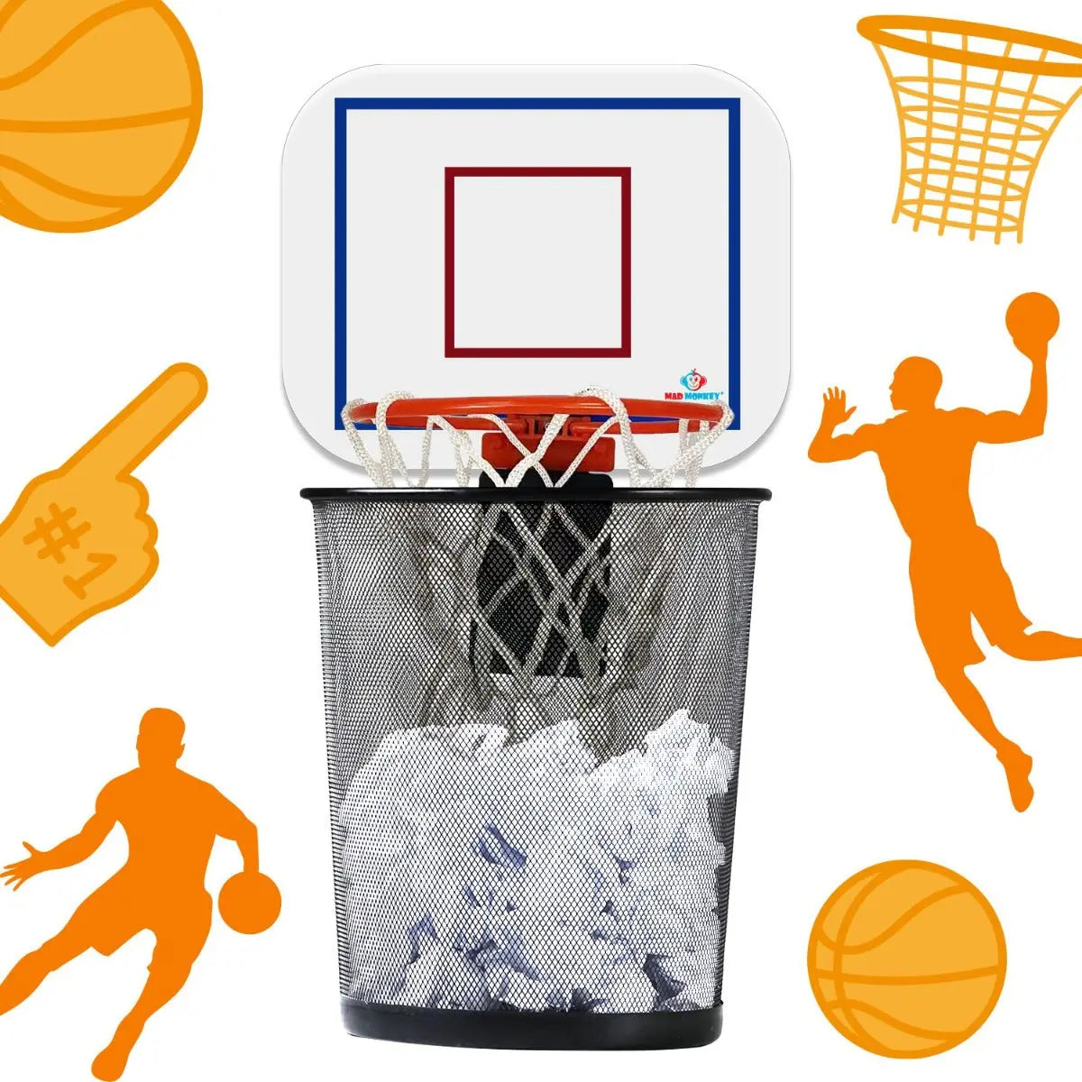 Ansteckbarer Basketballkorb für den Mülleimer von Mad Monkey