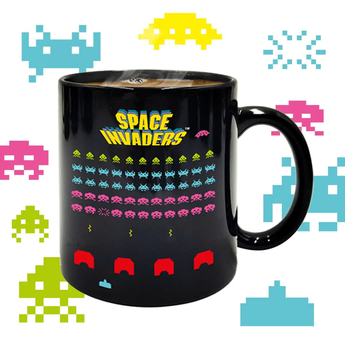 Tasse Space Invaders mit Farbwechsel von Mad Monkey