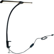 Klemmbare Schreibtischlampe LED 61cm Schwarz-Silber