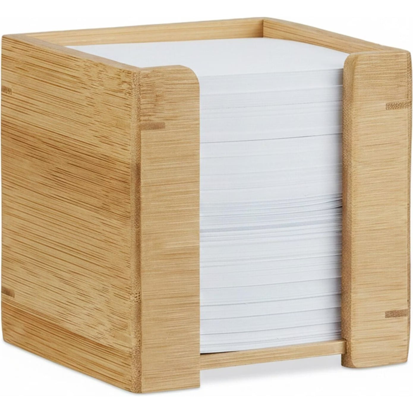 Zettelbox Bambus Hellbraun von Relaxdays