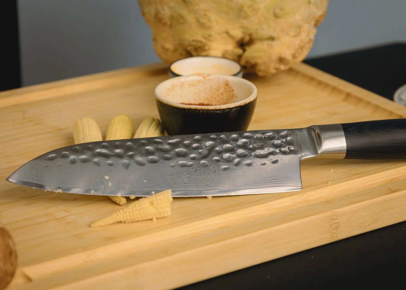 Santoku Messer Damas Pakka von KOTAI