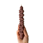 Kerze Taper candle F*CK YOU Mocha von Taper Candles