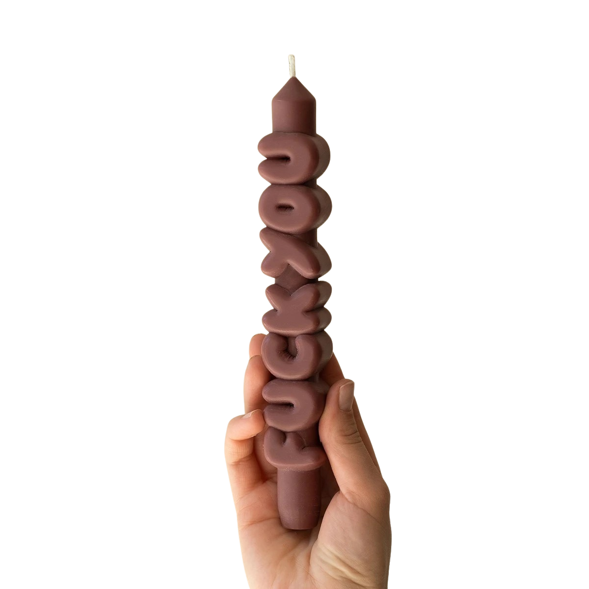Kerze Taper candle F*CK YOU Mocha von Taper Candles