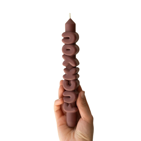 Kerze Taper candle F*CK YOU Mocha von Taper Candles