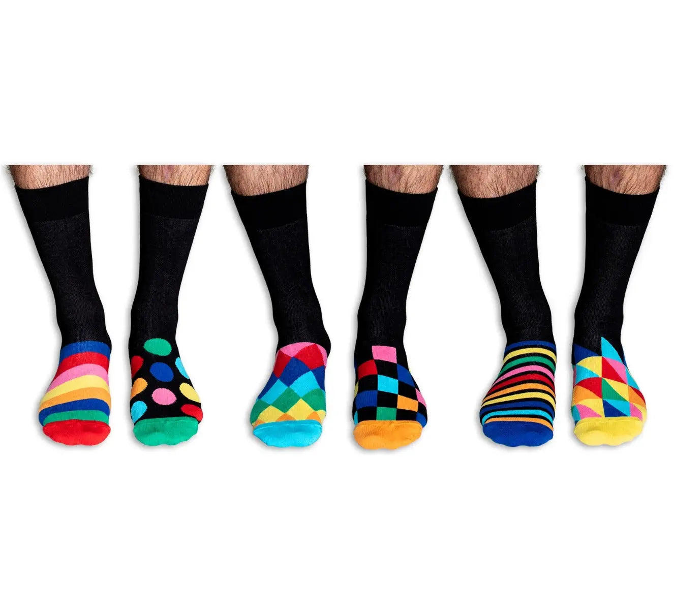 Einzelne Socken im 6er Pack, THE SOCK EXCHANGE Secret Oddsocks, Gr. 39-46, mit Geschenkbox von guteszeug.ch