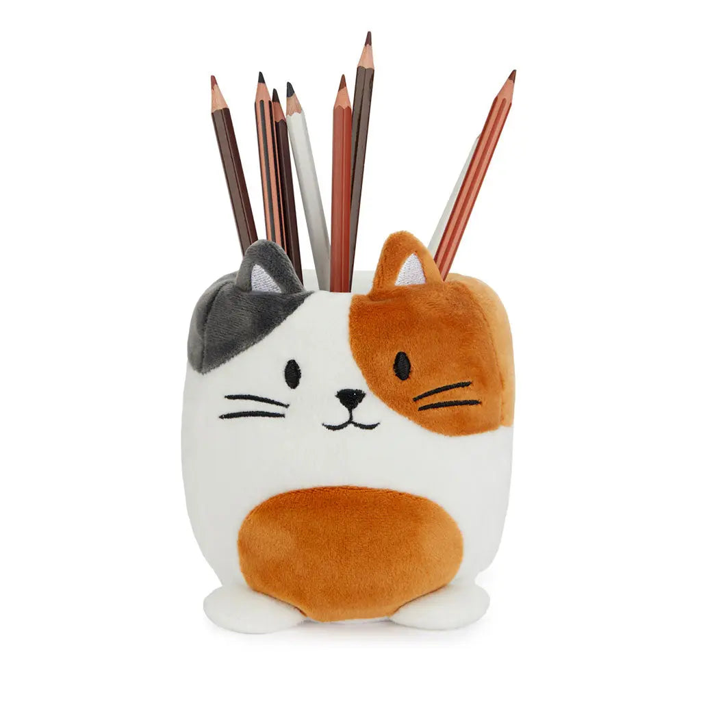 Stiftebecher Flauschige Calico-Katze Kunststoff von Balvi