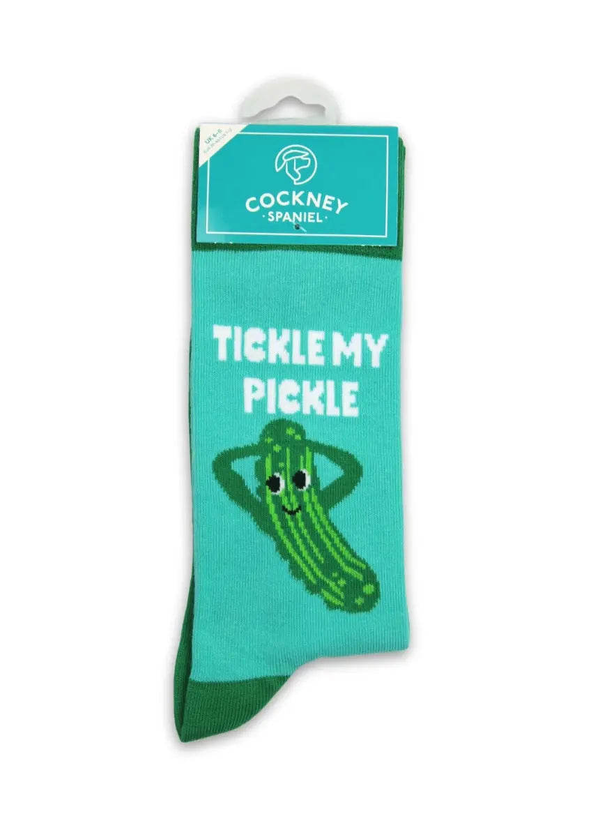 Passendes Paar Socken, TICKLE MY PICKLE, Gurke, Cockney Spaniel, Gr. 39-46 von guteszeug.ch