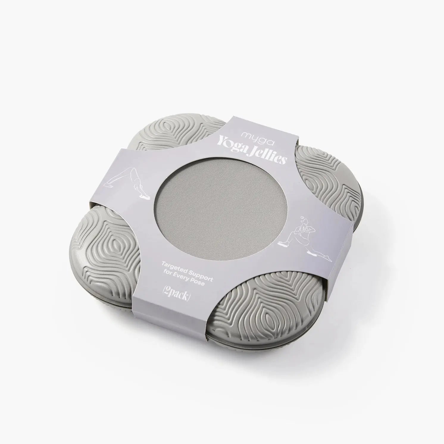 Yoga-Pads 2 Stück Hellgrau von Myga