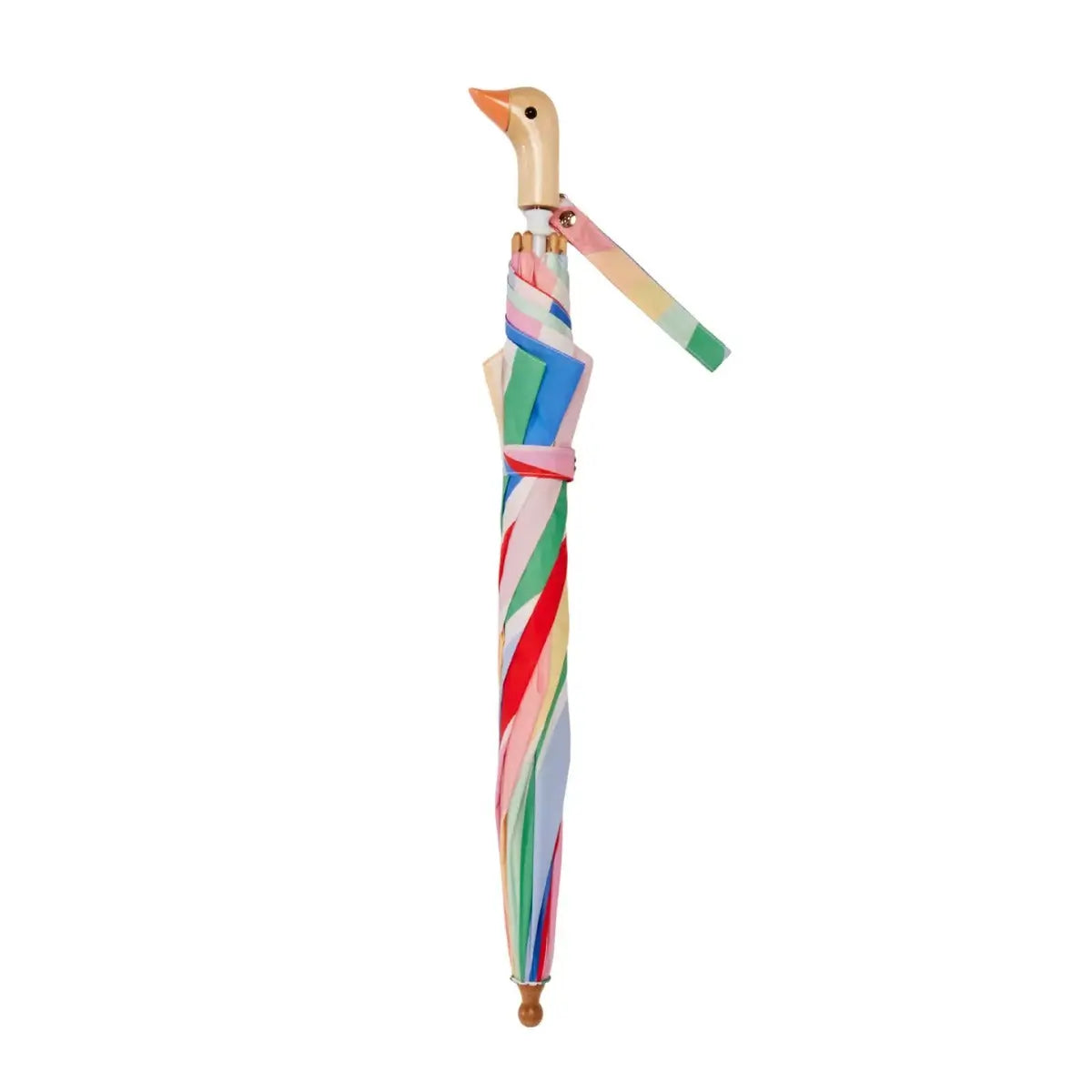 Umweltfreundlicher Kinderregenschirm aus recycelten Materialien LIMITED EDITION mit Meri Meri Design Regenbogenwirbel von Original Duckhead