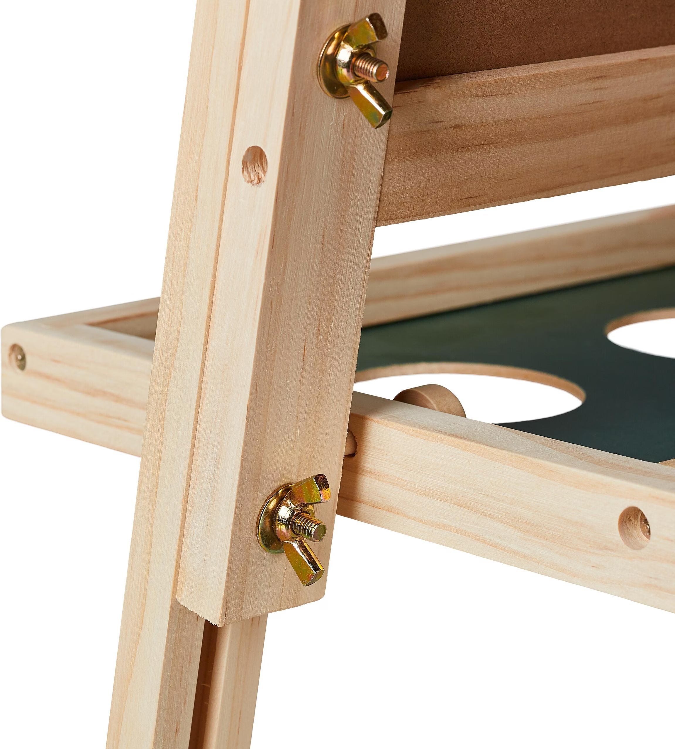 2 in 1 Kindertafel mit Zubehör Hellbraun-Schwarz von Relaxdays