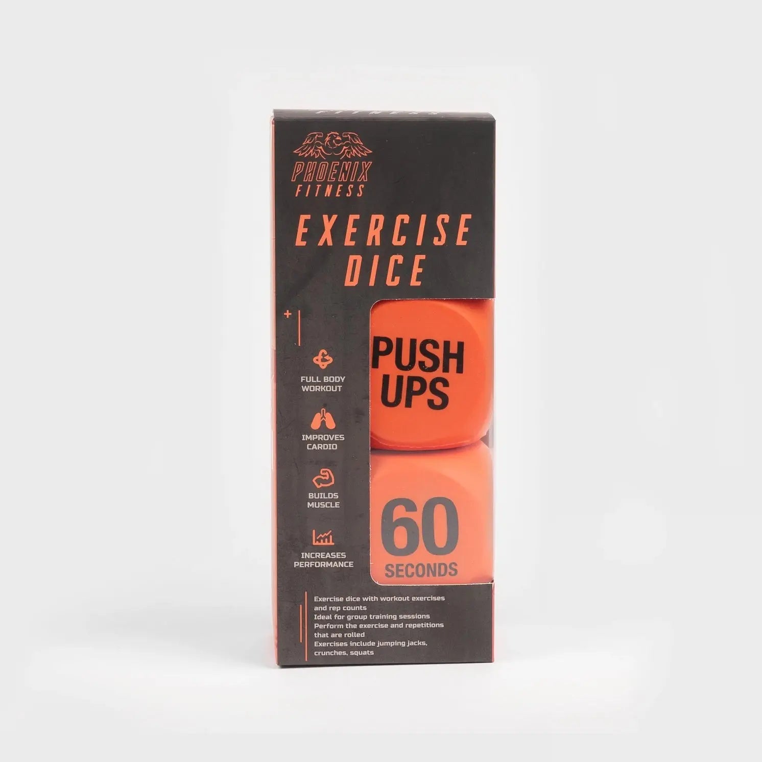 Fitness Übungswürfel 2 Stück Orange von Phoenix Fitness