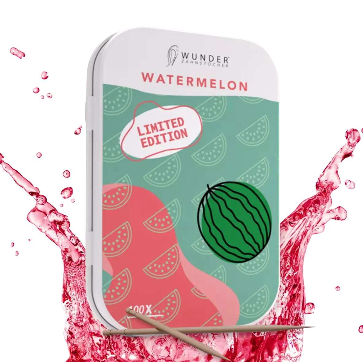Zahnstocher mit Geschmack Limited Edition Wassermelone von Wunder Zahnstocher